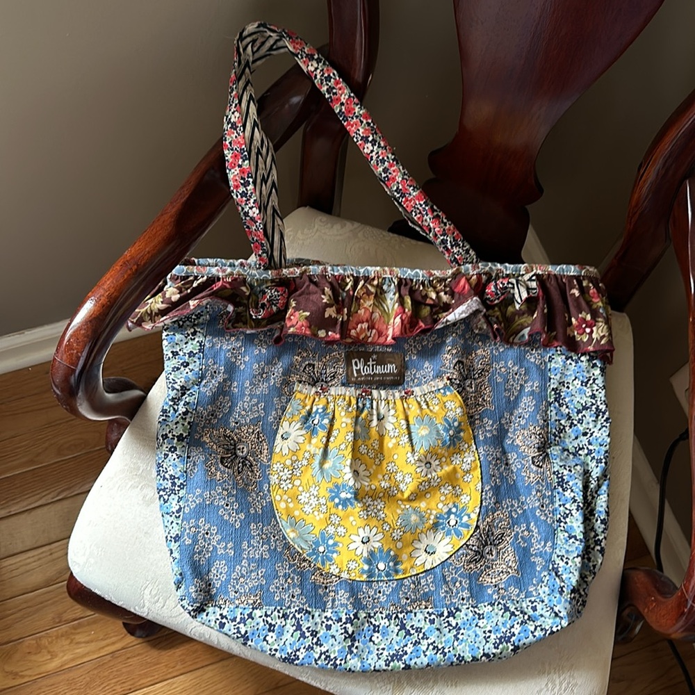Handmade Platinum by Matilda Jane Clothing fabric  shoulder bag, tote bag